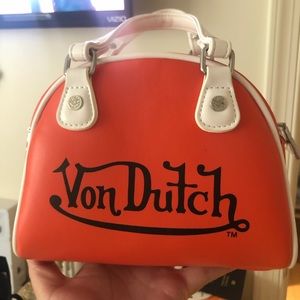 Von Dutch mini bowling bag, orange